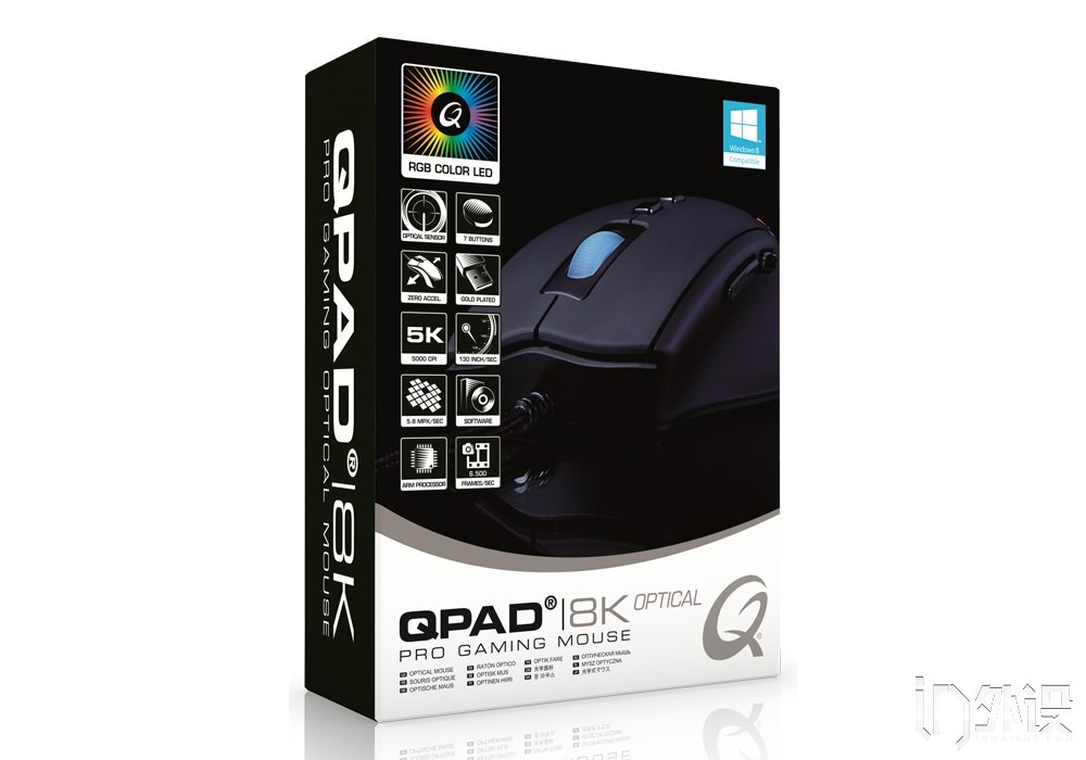 QPAD发布8K Optical光学版游戏鼠标